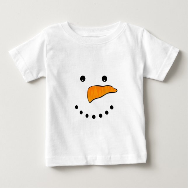 T-shirt Pour Bébé Visage de neige (Devant)