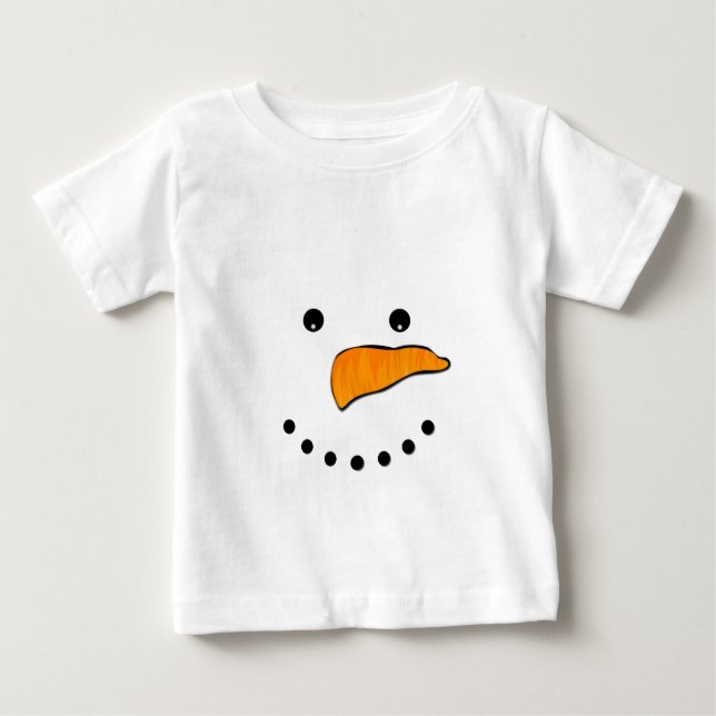 T-shirt Pour Bébé Visage de neige (Devant)