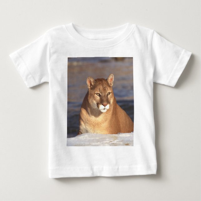 T-shirt Pour Bébé Visage de puma (Devant)