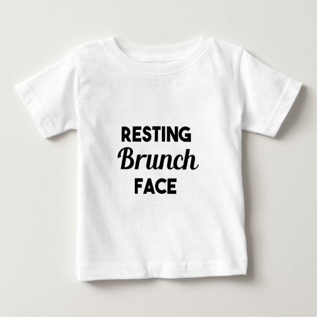 T-shirt Pour Bébé Visage de repos de brunch (Devant)