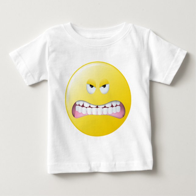 T-shirt Pour Bébé Visage en colère (Devant)