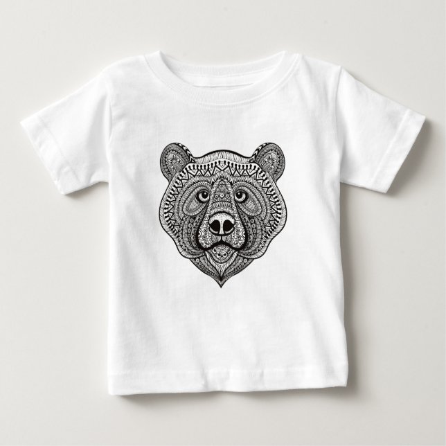 T-shirt Pour Bébé Visage inspiré d'ours (Devant)