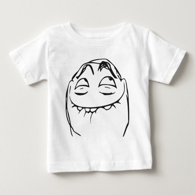 T-shirt Pour Bébé Visage riant Meme comique de rage de PFFTCH (Devant)