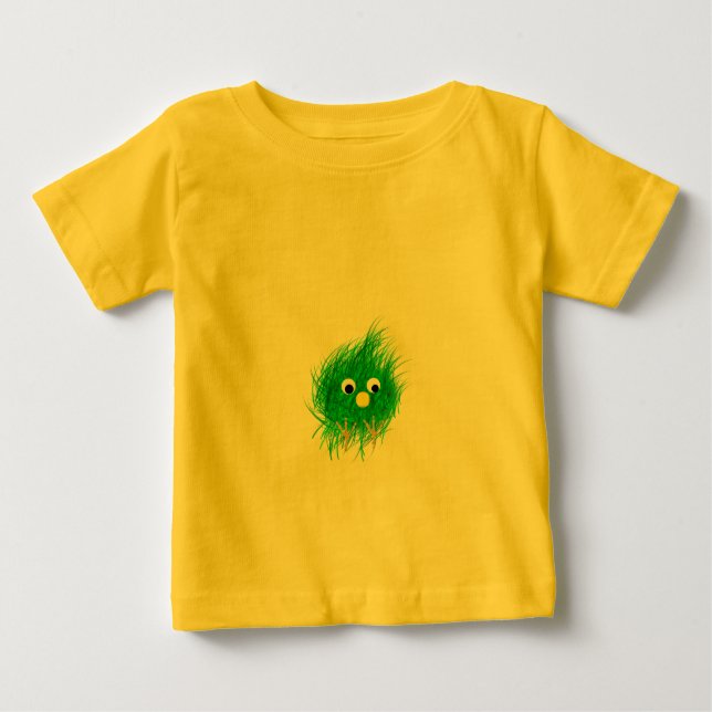 T-shirt Pour Bébé Visage vert brouillé (Devant)