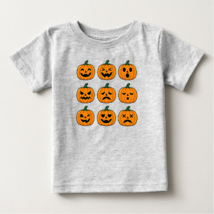 T-shirt Pour Bébé Visages de citrouille mignons pour Halloween
