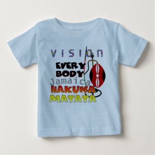 T-shirt Pour Bébé Vision Tout le monde Jamaïque Hakuna Matata