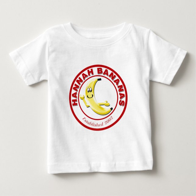 T-shirt Pour Bébé Vitesse de restaurant de bananes de Hannah (Devant)