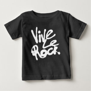 T-shirt Pour Bébé VIVE LE ROCK - de cru slogan du punk rock 80s les