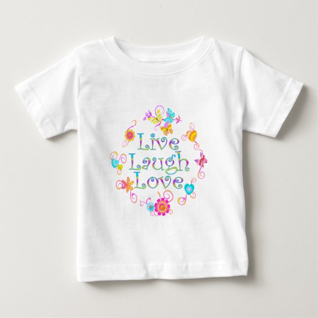 T-shirt Pour Bébé Vivent l'amour de rire (Devant)