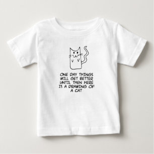 T-shirt Pour Bébé Voici le dessin d'un chat