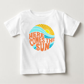 T-shirt Pour Bébé Voici Le Tee Soleil, Style Rétro, Style Hippie