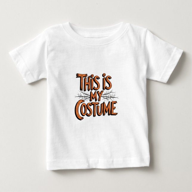 T-shirt Pour Bébé Voici mon costume Halloween (Devant)