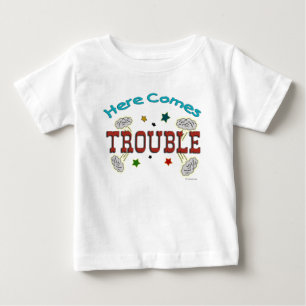 T-shirt Pour Bébé Voici Un T-shirt Trouble Bébé Enfant