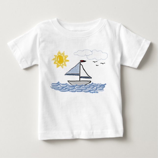 T-shirt Pour Bébé Voilier (Devant)