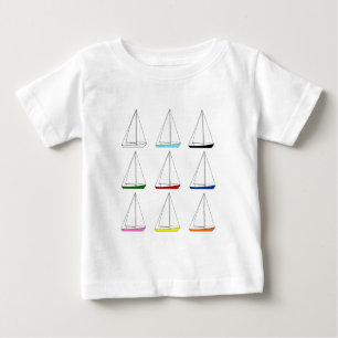T-shirt Pour Bébé Voiliers colorés lumineux