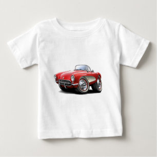 T-shirt Pour Bébé Voiture 1956-57 de rouge de Corvette