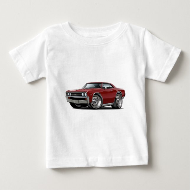 T-shirt Pour Bébé Voiture 1967 marron de Chevelle (Devant)