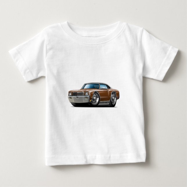 T-shirt Pour Bébé Voiture 1971 supérieure Brun-Noire de Monte Carlo (Devant)