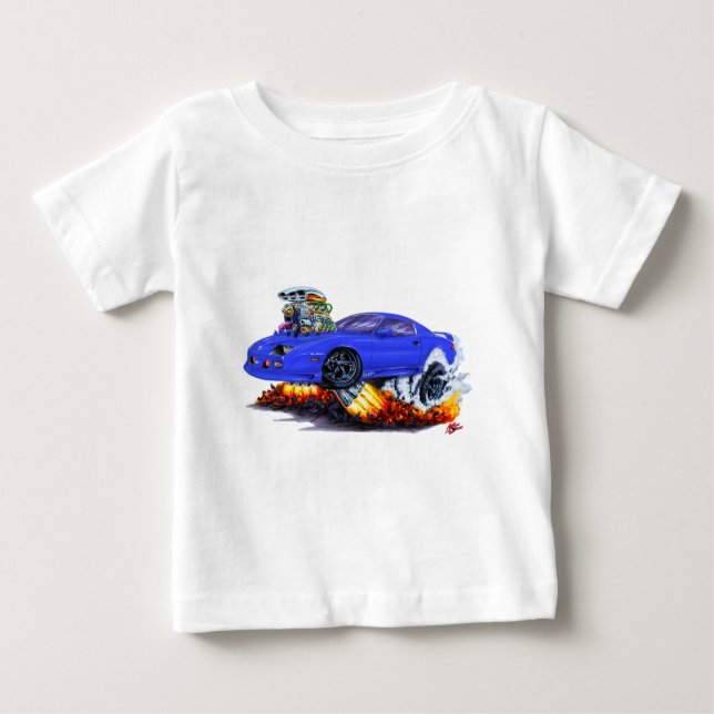T-shirt Pour Bébé Voiture 1982-92 de bleu de Camaro (Devant)
