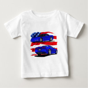T-shirt Pour Bébé Voiture 1999-04 de bleu de Corvette