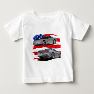 T-shirt Pour Bébé Voiture 1999-04 de gris de Corvette