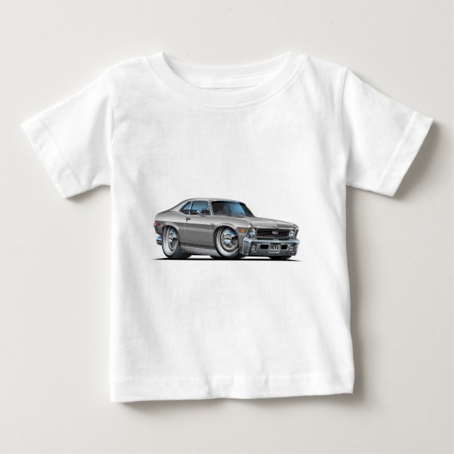 T-shirt Pour Bébé Voiture d'argent de nova de Chevy (Devant)