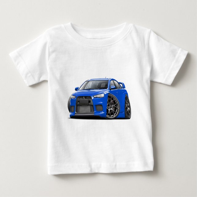 T-shirt Pour Bébé Voiture de bleu d'Evo (Devant)