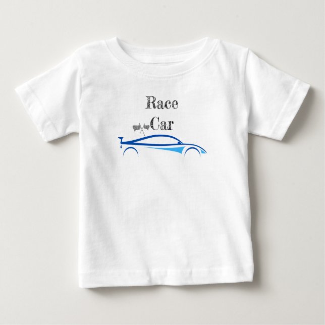 T-shirt Pour Bébé Voiture de course bébé été  (Devant)