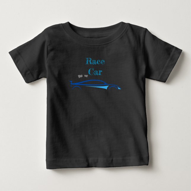 T-shirt Pour Bébé Voiture de course bébé été   (Devant)