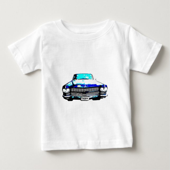 T-shirt Pour Bébé voiture de raggare de Cadillac (Devant)