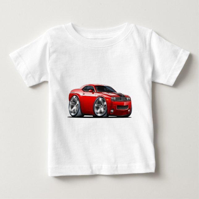T-shirt Pour Bébé Voiture de rouge de challengeur de Dodge (Devant)