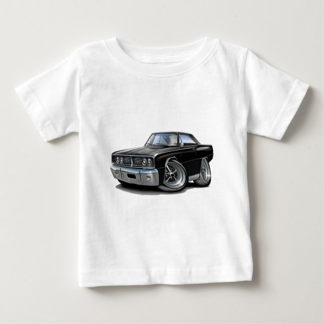 T-shirt Pour Bébé Voiture Noire Coronet 1966 (Devant)