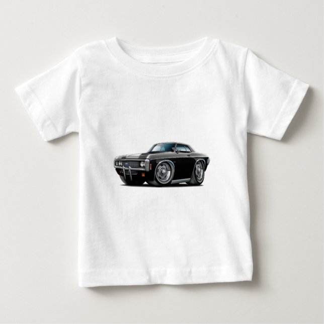T-shirt Pour Bébé Voiture noire Impala 1969 (Devant)