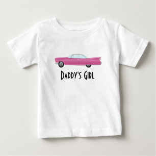 T-shirt Pour Bébé Voiture rose Vintage personnalisable