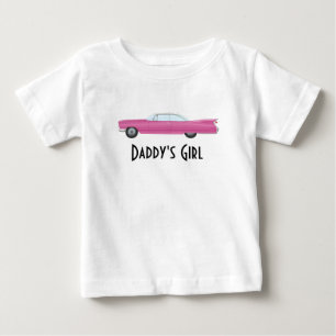 T-shirt Pour Bébé Voiture rose Vintage personnalisable tendance