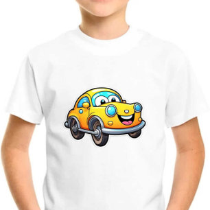 T-shirt Pour Bébé Voiture souriante Imprimer Moderne Enfants mignons