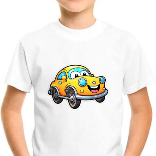 T-shirt Pour Bébé Voiture souriante Imprimer Moderne Enfants mignons (Créateur téléchargé)