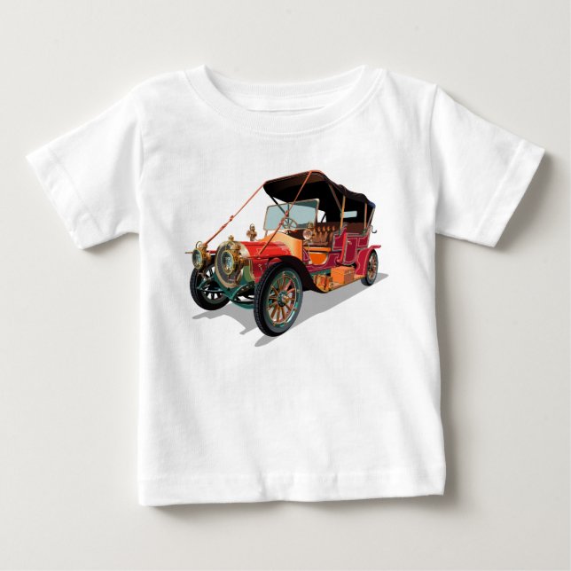 T-shirt Pour Bébé Voiture Vintage (Devant)