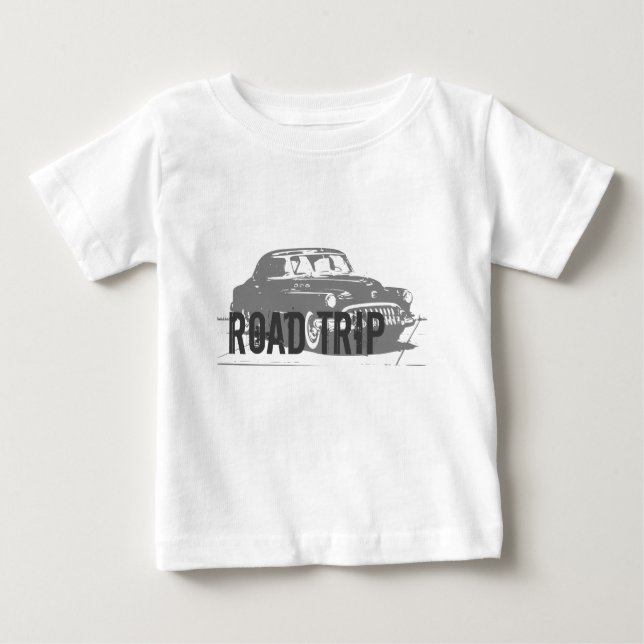 T-shirt Pour Bébé Voiture Vintage Voyage (Devant)