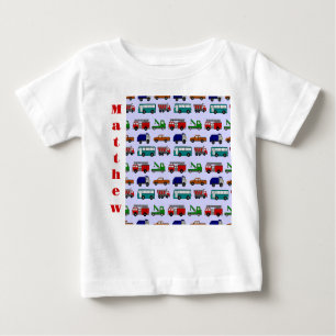 T-shirt Pour Bébé Voitures, Camions, Bus
