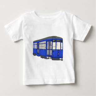 T-shirt Pour Bébé Voitures de Trolleycar de tram de tramway de