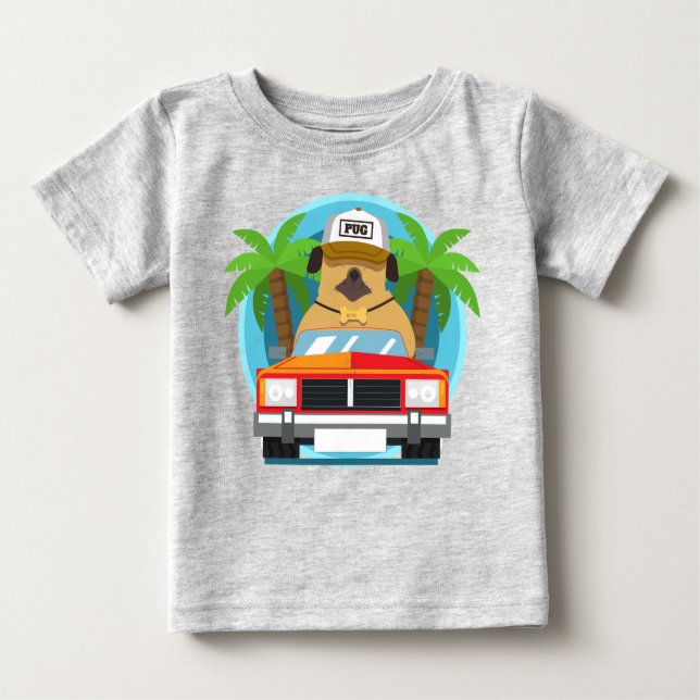 T-shirt Pour Bébé Voitures pour enfants Racing Funny Bumper Retro Mè (Devant)