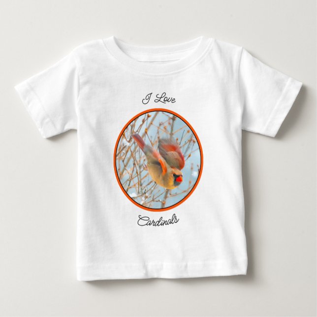 T-shirt Pour Bébé Vol Cardinal Nord - Photo originale (Devant)