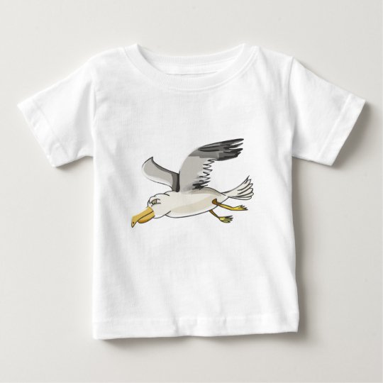 T Shirt Pour Bebe Vol De Mouette De Bande Dessinee Aerien Zazzle Fr