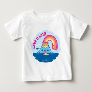 T-shirt Pour Bébé Volcan de Kawaii