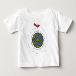 T-shirt Pour Bébé Voler autour du monde