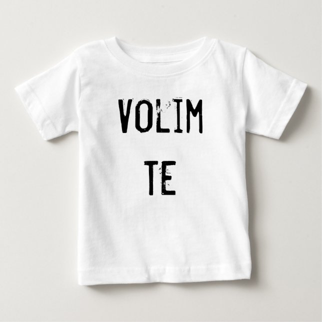 T-shirt Pour Bébé Volim Te (Devant)