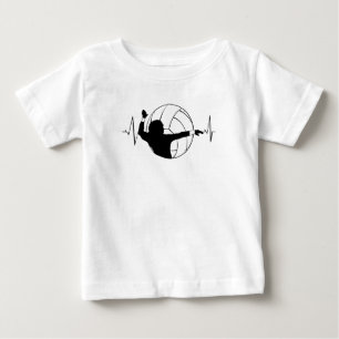 T-shirt Pour Bébé Volley-ball - Volleyball Lecteur Heartbeat