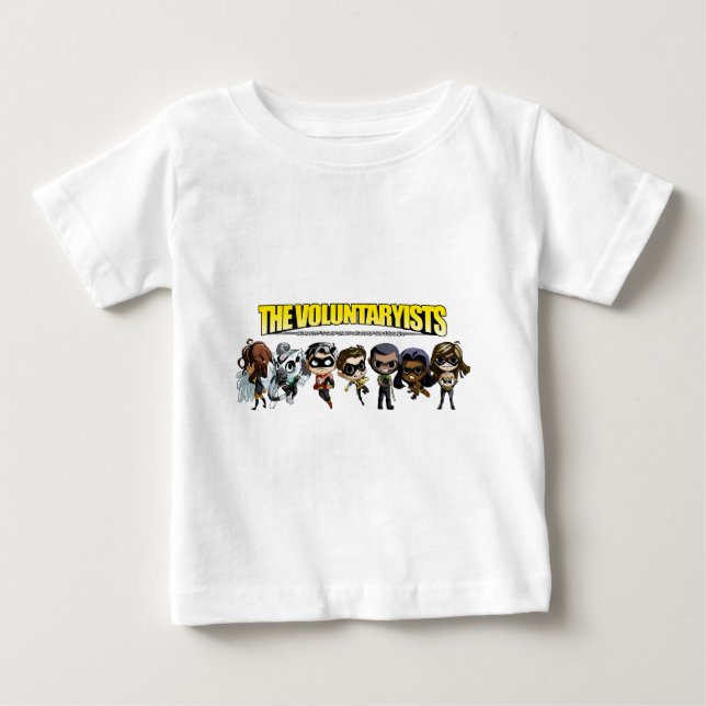 T-shirt Pour Bébé Voluntaryist comique - caractères de Chibi (Devant)
