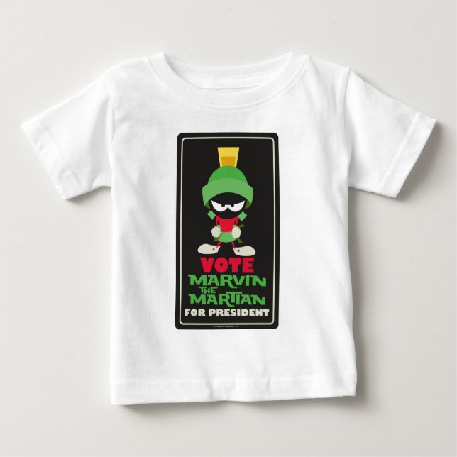 T-shirt Pour Bébé Vote de MARVIN LE MARTIAN™ pour le président (Devant)